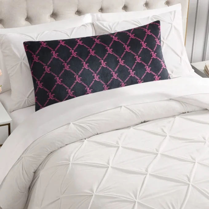 Lattice Print Plush Body Pillow