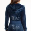 Leo Customizable Big Bling Velour Hoodie Leo Customizable Big Bling Velour Hoodie