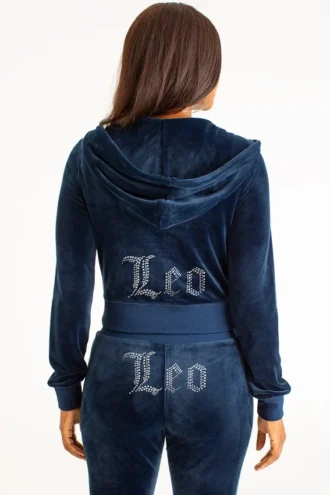 leo customizable big bling velour hoodie 1 1 330x495 - Leo Customizable Big Bling Velour Hoodie