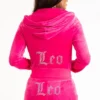 Leo Customizable Big Bling Velour Hoodie Leo Customizable Big Bling Velour Hoodie