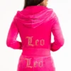 Leo Customizable Big Bling Velour Hoodie Leo Customizable Big Bling Velour Hoodie