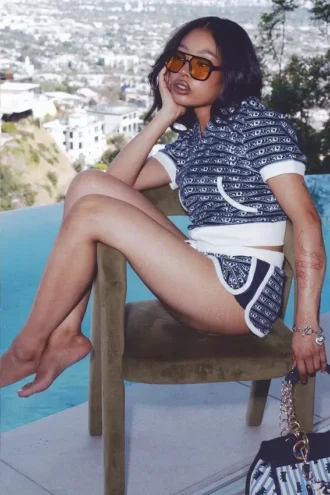 Logo Stripe Dolphin Booty Shorts Logo Stripe Dolphin Booty Shorts