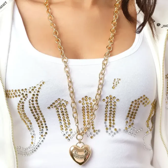 Long Heart Pendant Necklace Long Heart Pendant Necklace
