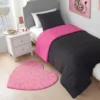 Metallic Leopard Plush Rug, 3′ Heart