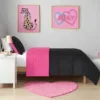 Metallic Leopard Plush Rug, 3′ Heart