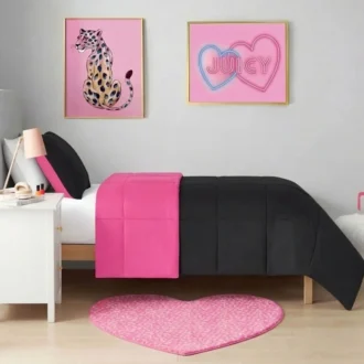 Metallic Leopard Plush Rug, 3′ Heart