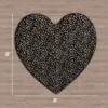 Metallic Leopard Plush Rug, 3′ Heart