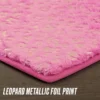 Metallic Leopard Plush Rug, 3′ Heart