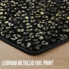 Metallic Leopard Plush Rug, 3′ Heart