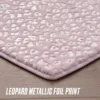 Metallic Leopard Plush Rug, 3′ Heart