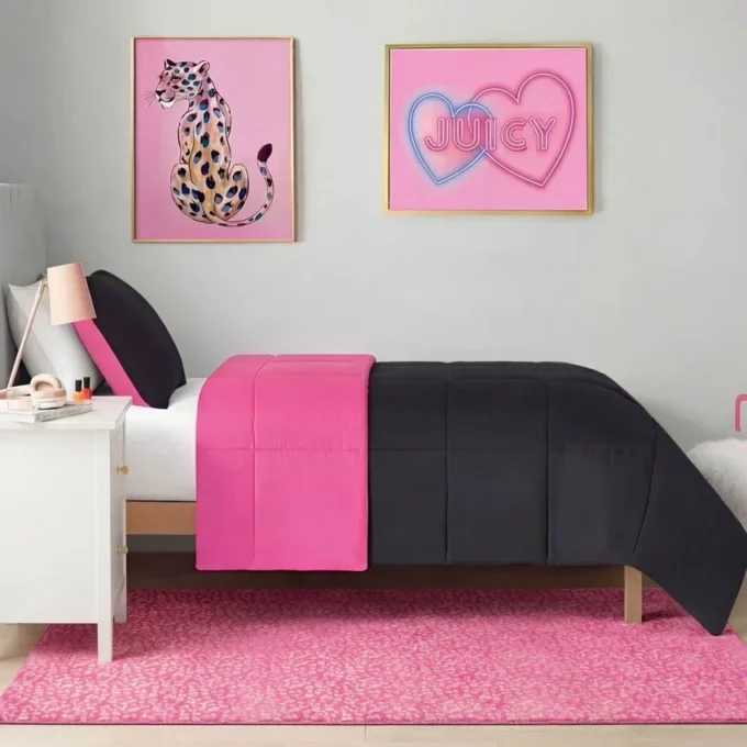 Metallic Leopard Plush Rug, 4′ X 6′