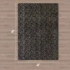 Metallic Leopard Plush Rug, 4′ X 6′
