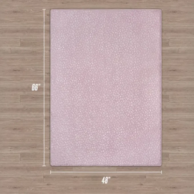 Metallic Leopard Plush Rug, 4′ X 6′ Metallic Leopard Plush Rug, 4′ X 6′