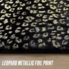 Metallic Leopard Plush Rug, 2′ X 6′