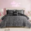 Modern Leopard Satin Bed in a Bag Bedding Set Modern Leopard Satin Bed in a Bag Bedding Set