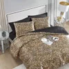 Monica Leopard Satin Reversible Comforter Set Monica Leopard Satin Reversible Comforter Set