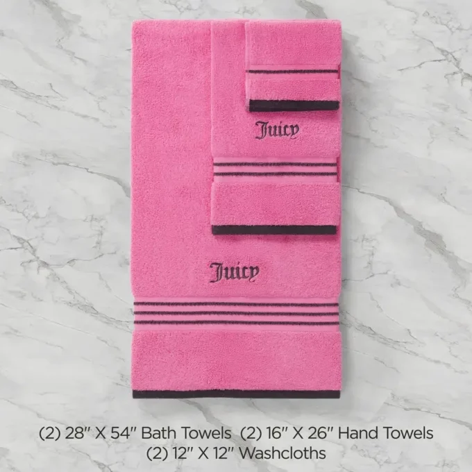 Neon Border Bath Towel Set Neon Border Bath Towel Set