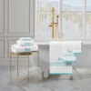 Neon Border Bath Towel Set Neon Border Bath Towel Set