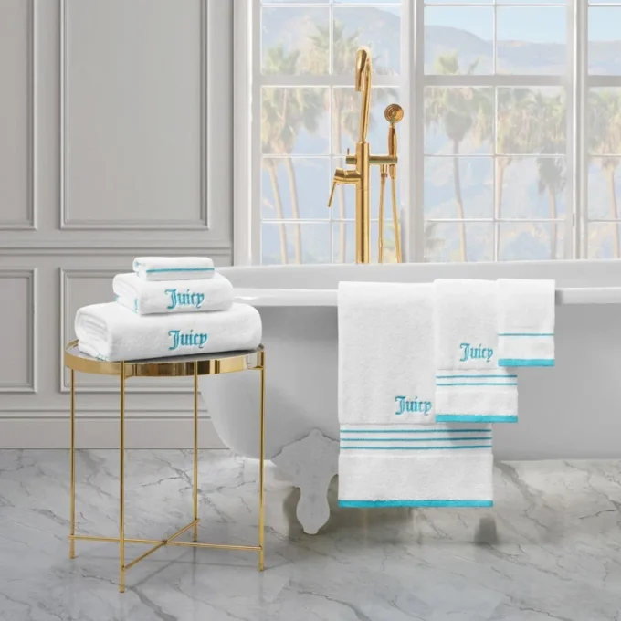 Neon Border Bath Towel Set Neon Border Bath Towel Set