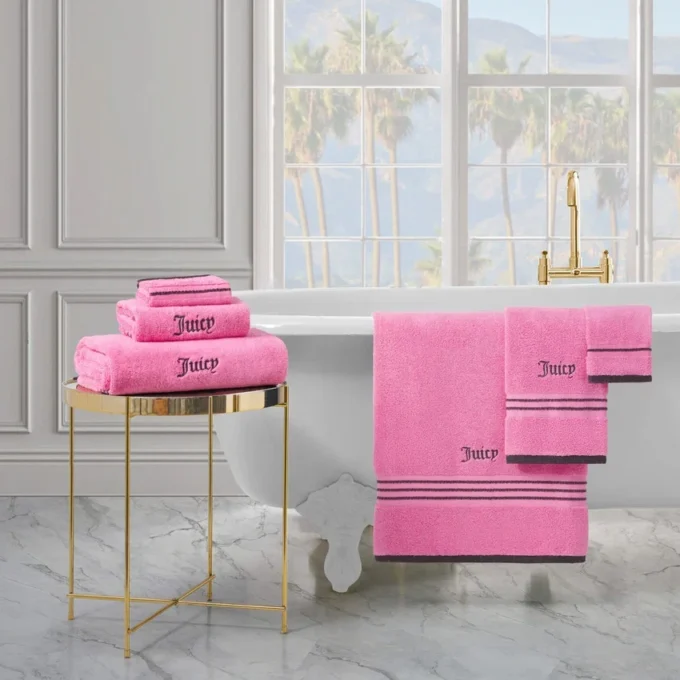 Neon Border Bath Towel Set Neon Border Bath Towel Set
