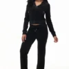 Technicolor Customizable Big Bling Velour Hoodie Technicolor Customizable Big Bling Velour Hoodie