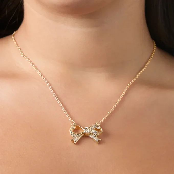 Pava Bow Necklace & Stud Earring Set Pava Bow Necklace & Stud Earring Set