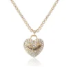 Pava Heart Crystal Chain Pendant Necklace Pava Heart Crystal Chain Pendant Necklace