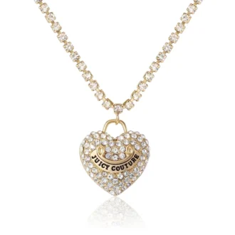 Pava Heart Crystal Chain Pendant Necklace Pava Heart Crystal Chain Pendant Necklace