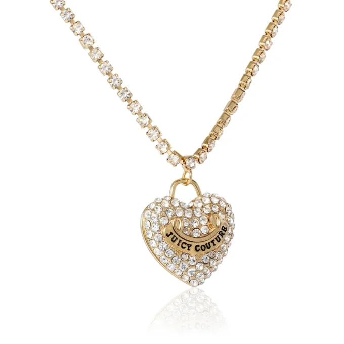 Pava Heart Crystal Chain Pendant Necklace Pava Heart Crystal Chain Pendant Necklace