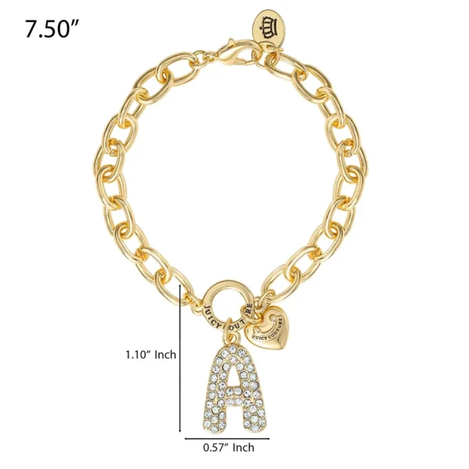 Pava Initial Charm Bracelet, Letter A Pava Initial Charm Bracelet, Letter A
