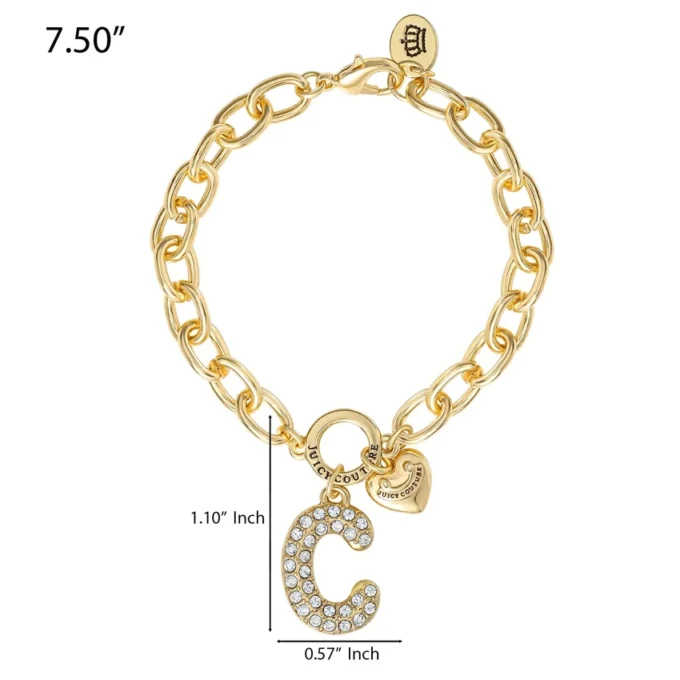 Pava Initial Charm Bracelet, Letter C Pava Initial Charm Bracelet, Letter C