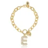Pava Initial Charm Bracelet, Letter E Pava Initial Charm Bracelet, Letter E