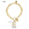 Pava Initial Charm Bracelet, Letter E Pava Initial Charm Bracelet, Letter E
