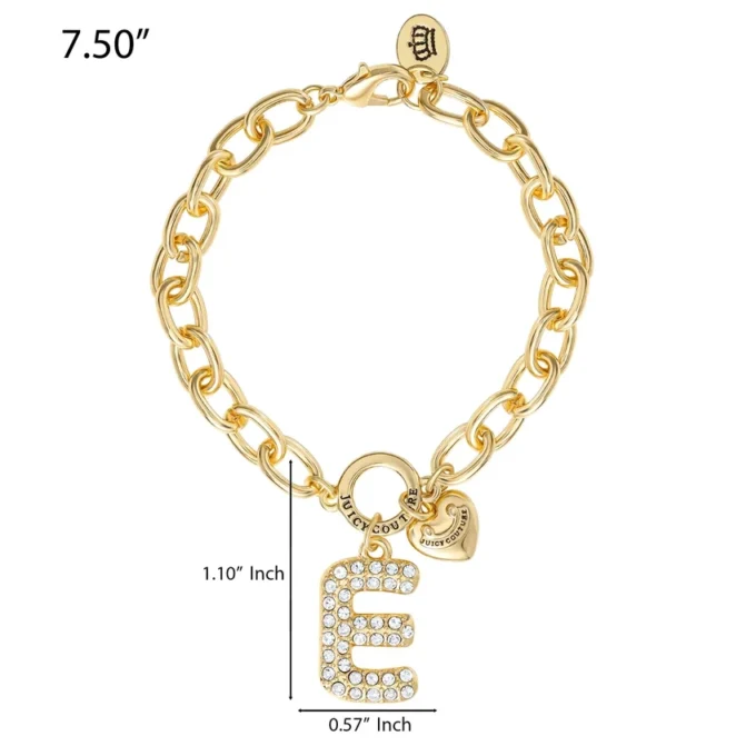 Pava Initial Charm Bracelet, Letter E Pava Initial Charm Bracelet, Letter E
