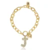 Pava Initial Charm Bracelet, Letter J Pava Initial Charm Bracelet, Letter J