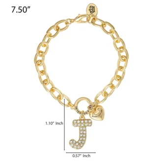 Pava Initial Charm Bracelet, Letter J