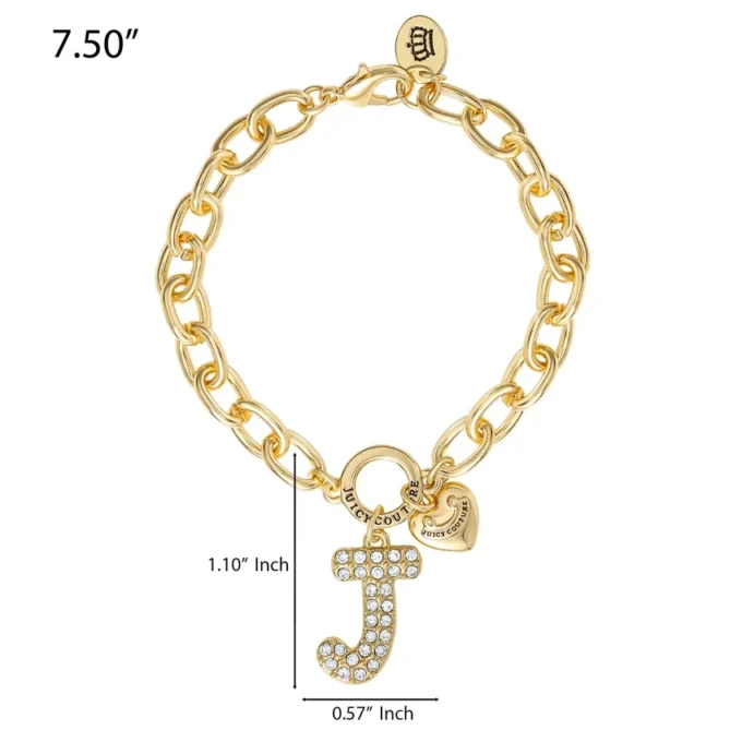 Pava Initial Charm Bracelet, Letter J Pava Initial Charm Bracelet, Letter J