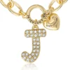 Pava Initial Charm Bracelet, Letter J Pava Initial Charm Bracelet, Letter J