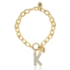 Pava Initial Charm Bracelet, Letter K Pava Initial Charm Bracelet, Letter K