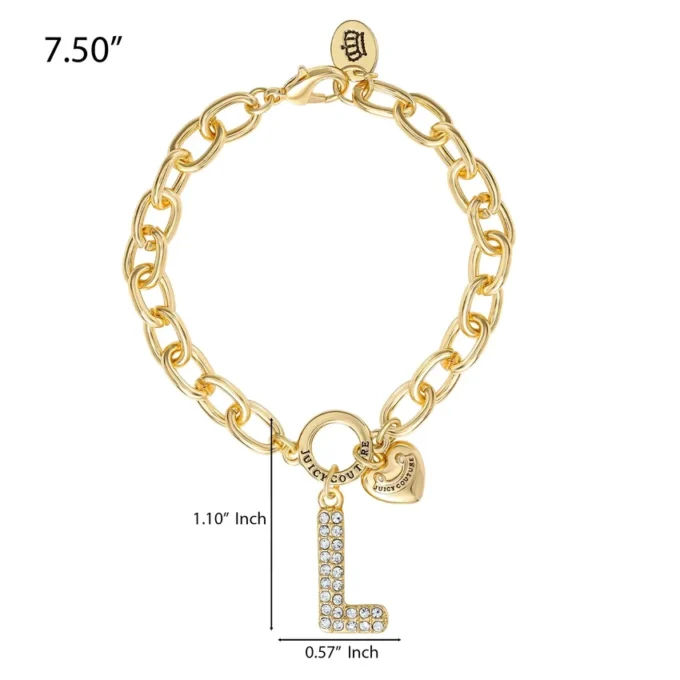 Pava Initial Charm Bracelet, Letter L Pava Initial Charm Bracelet, Letter L