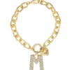Pava Initial Charm Bracelet, Letter M Pava Initial Charm Bracelet, Letter M