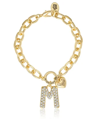 Pava Initial Charm Bracelet, Letter M