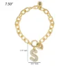 Pava Initial Charm Bracelet, Letter S Pava Initial Charm Bracelet, Letter S
