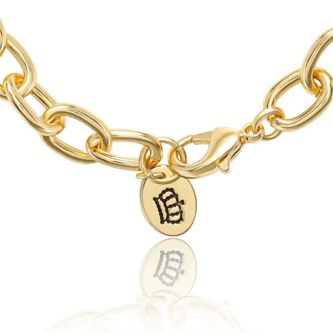 Pava Initial Charm Bracelet, Letter E Pava Initial Charm Bracelet, Letter E