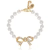 Pearl Bracelet with Pave Bow Pearl Bracelet with Pave Bow