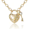 Pearl Station Heart Pendant Necklace Pearl Station Heart Pendant Necklace