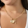 Pearl Station Heart Pendant Necklace Pearl Station Heart Pendant Necklace