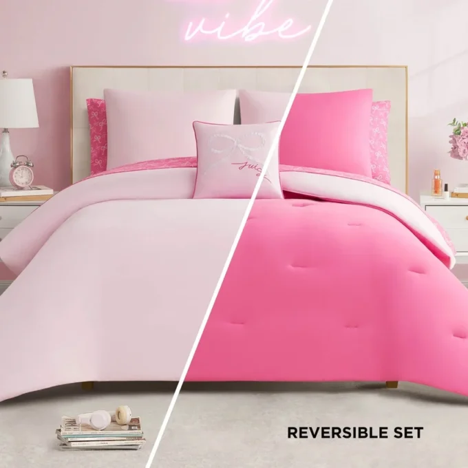 Pearly Bows Reversible Bed in a Bag Bedding Set Pearly Bows Reversible Bed in a Bag Bedding Set