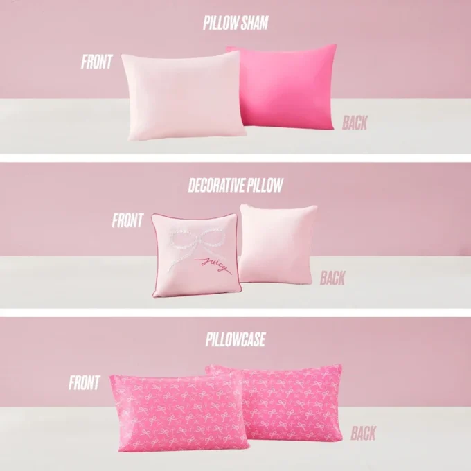 Pearly Bows Reversible Bed in a Bag Bedding Set Pearly Bows Reversible Bed in a Bag Bedding Set