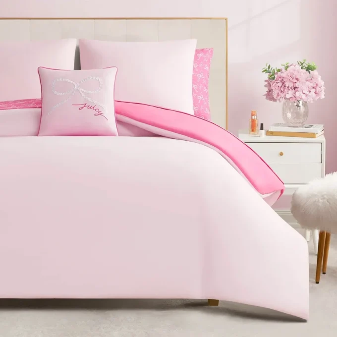 Pearly Bows Reversible Bed in a Bag Bedding Set Pearly Bows Reversible Bed in a Bag Bedding Set